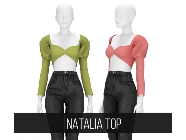 Alpha NATALIA TOP by fifthscreations - The Sims 4 Custom Content