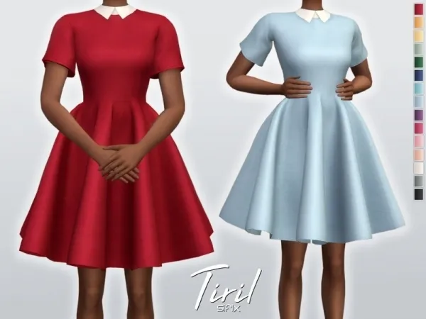 Maxis Match Sifix's Tiril Dress by thesimsresource - The Sims 4 Custom Content
