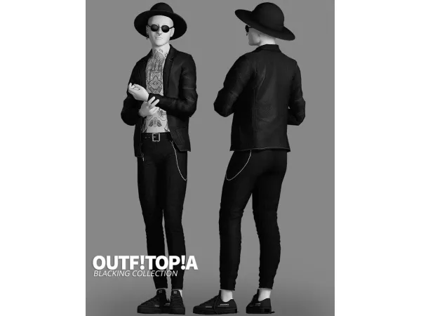 Mix Outfitopia BLACKING Collection by Outfitopia - The Sims 4 Custom Content