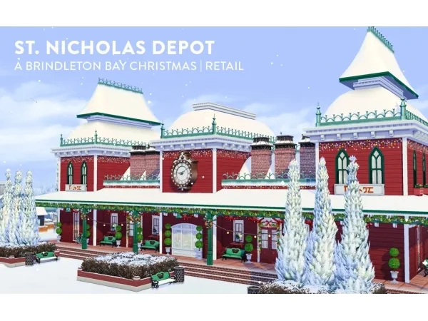 Maxis Match St Nicholas Depot Retail by simsfinds - The Sims 4 Custom Content