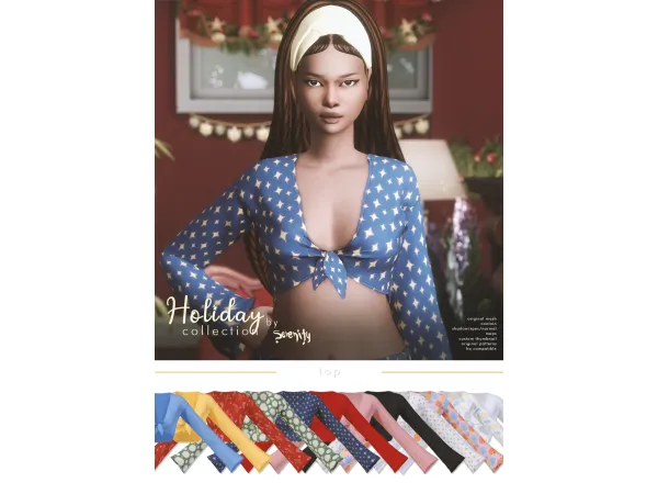 Maxis Match Holiday Collection Top01 by serenity-cc - The Sims 4 Custom Content