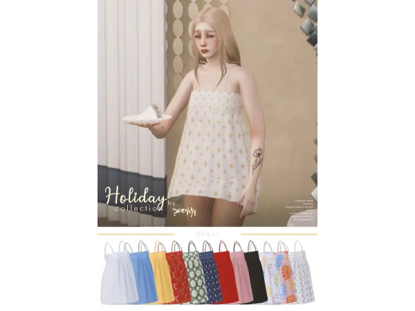 Maxis Match Holiday Collection Dress01 by serenity-cc - The Sims 4 Custom Content