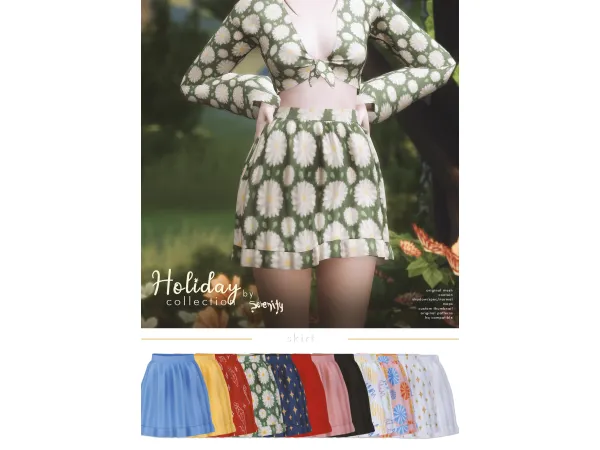 Maxis Match Holiday Collection Skirt01 by serenity-cc - The Sims 4 Custom Content