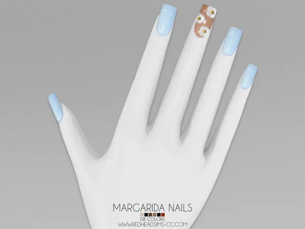 Alpha MARGARIDA NAILS - The Sims 4 Custom Content