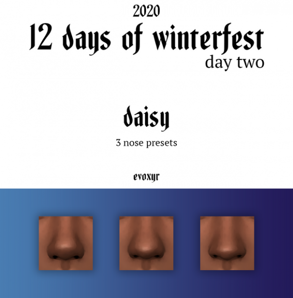 Maxis Match daisy nose presets by simsfinds - The Sims 4 Custom Content