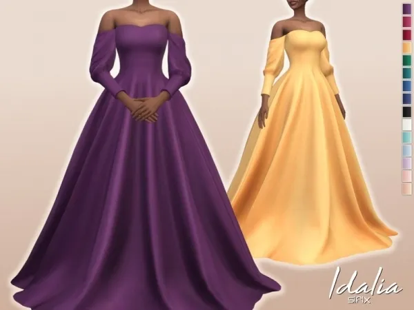 Maxis Match Sifix's Idalia Dress by thesimsresource - The Sims 4 Custom Content