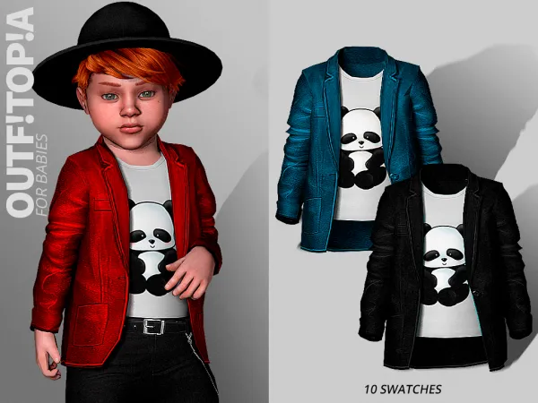Alpha outfitopia blacking top toddler by outfitopia - The Sims 4 Custom Content