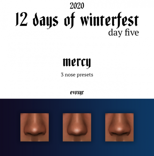 Maxis Match mercy nose presets by simsfinds - The Sims 4 Custom Content