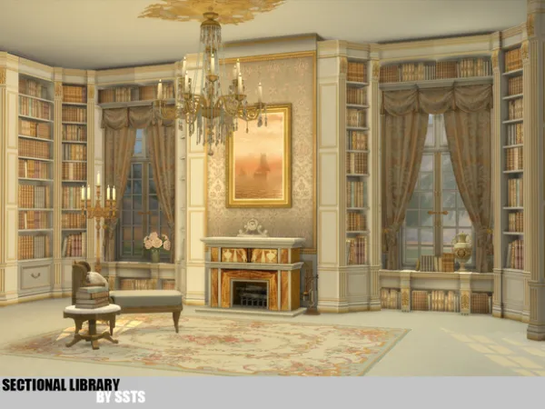Alpha SECTIONAL LIBRARY by simsfinds - The Sims 4 Custom Content