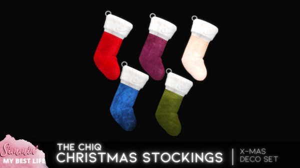 Alpha NEW FREEBIE RELEAES Chiq Christmas Tree Stockings by simsfinds - The Sims 4 Custom Content