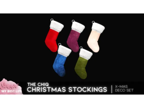 Alpha NEW FREEBIE RELEAES Chiq Christmas Tree Stockings by SIMMIN MY BEST LIFE - The Sims 4 Custom Content