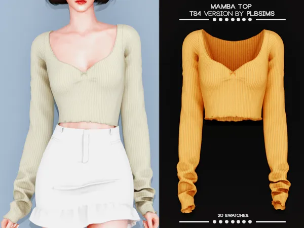 Alpha Mamba Top by plbsims - The Sims 4 custom content