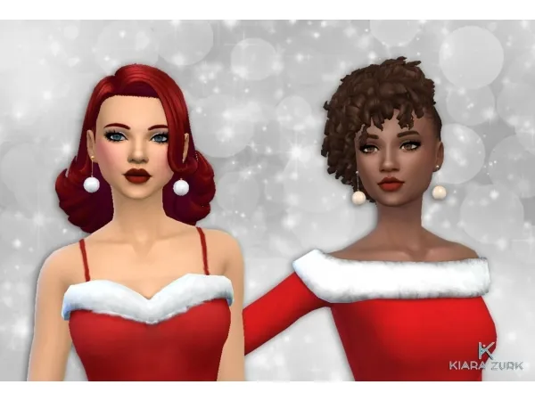 Maxis Match Pom Pom Earrings by simsfinds - The Sims 4 Custom Content