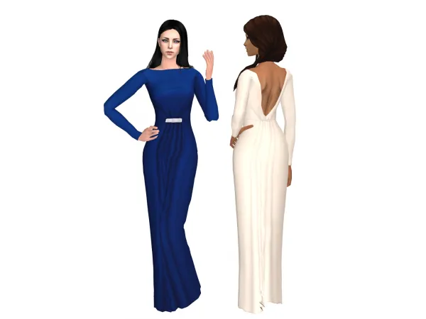 4t2 SP09 Dress Velvet by simsfinds - The Sims 2 Custom Content