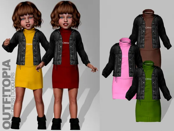 Alpha outfitopia chérie dress by outfitopia - The Sims 4 custom content