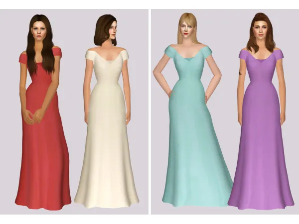 Ursula Dress Mashup by simsfinds - The Sims 2 Custom Content