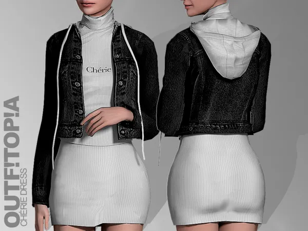 Alpha outfitopia chérie dress by outfitopia - The Sims 4 custom content