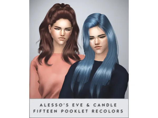 Recolors of Alessos Eve Pookleted (RIGHT) by simsfinds - The Sims 2 Custom Content