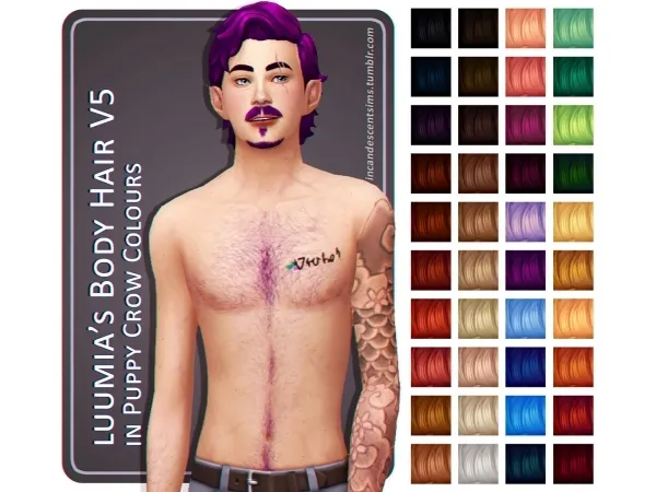 Maxis Match luumia's Body Hair v5 - The Sims 4 Custom Content