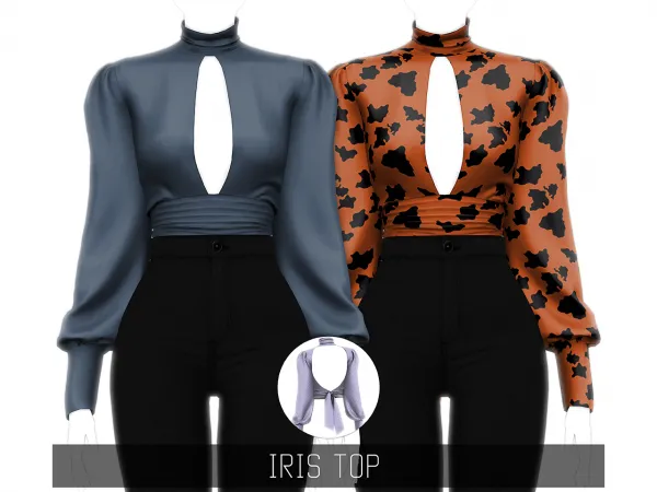 Alpha IRIS TOP - The Sims 4 Custom Content