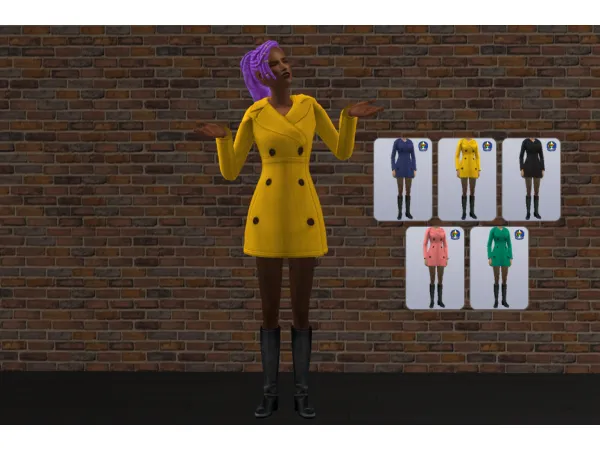 4t2 HappyLifeSims Jang Man Wol Leather Coat by simsfinds - The Sims 2 Custom Content