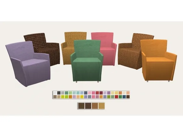 dining chair Back to Basics palette by simsfinds - The Sims 2 Custom Content