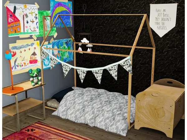 TODDLER FLOOR BED by simsfinds - The Sims 3 Custom Content