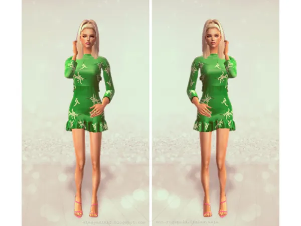 SHUNGA Realisation Par Goldie Dress by simsfinds - The Sims 2 Custom Content