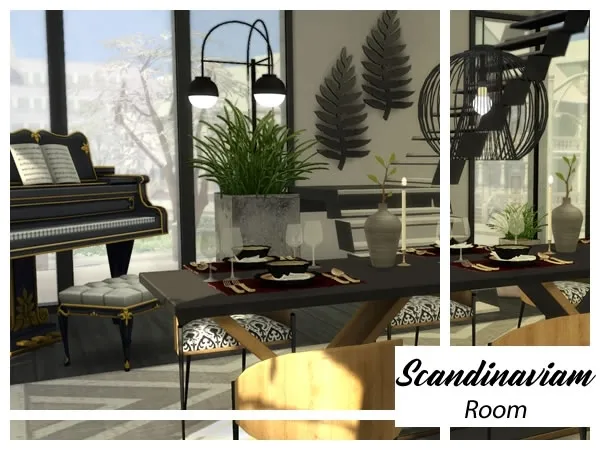 Mix Scandinavian Room - The Sims 4 Custom Content