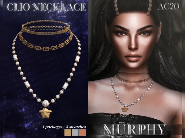 Alpha Clio Necklace by bradford - The Sims 4 Custom Content