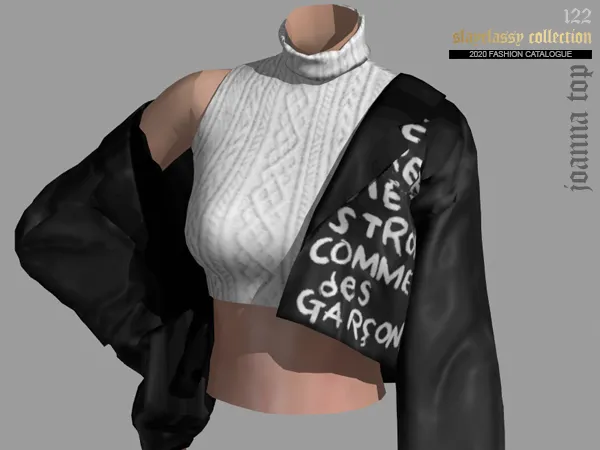 Alpha SC122 Joana top by slayclassy - The Sims 4 Custom Content