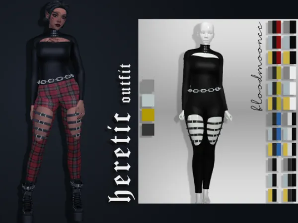 Maxis Match Heretic outfit by simsfinds - The Sims 4 Custom Content