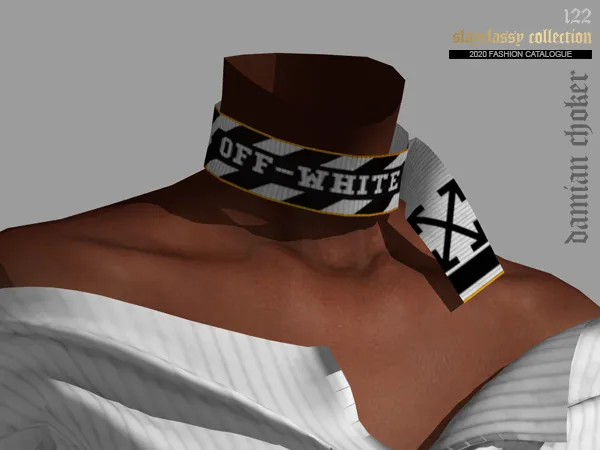 Alpha SC122 Damian choker by slayclassy - The Sims 4 Custom Content