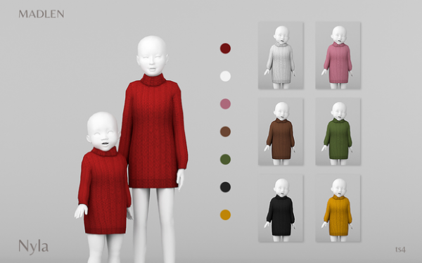 Maxis Match Madlen Nyla Dress (Toddler Child) by madlensims - The Sims 4 Custom Content