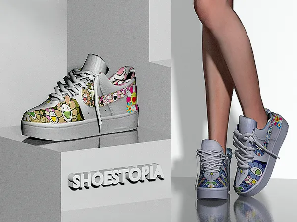 Alpha Happy Flower Shoes - The Sims 4 Custom Content