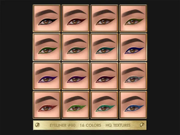 Alpha JUL_HAOS [COSMETICS] [CC2020] EYELINER 80 - The Sims 4 Custom Content