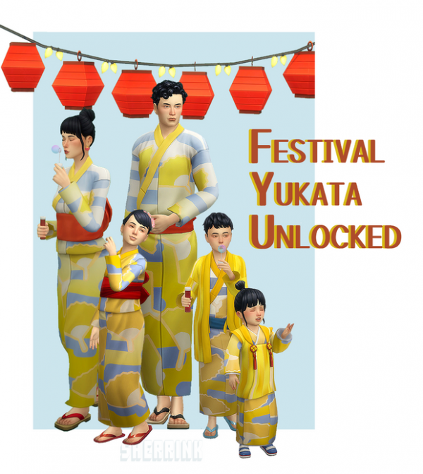 Maxis Match Festival of Light Yukata Unlocked by simsfinds - The Sims 4 Custom Content