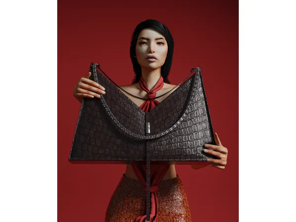 Alpha Givenchy Spring Summer 21 Get the Look by polygoncouture - The Sims 4 custom content