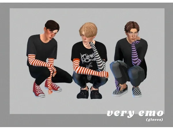 Maxis Match very emo (gloves) - The Sims 4 Custom Content