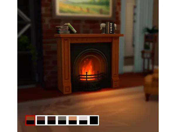 Maxis Match Fireplace by simsfinds - The Sims 4 Custom Content