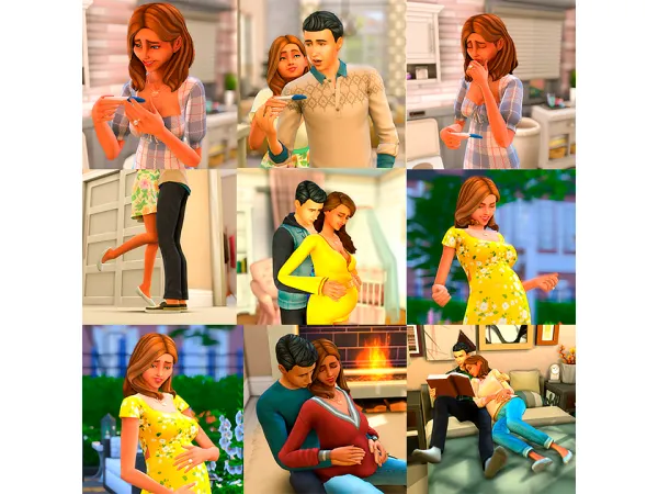 Mix Sims 4 Pregnancy Animation pack by goodchillsstudio - The Sims 4 custom content