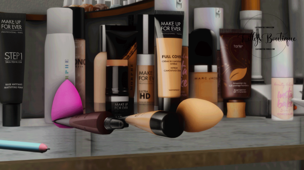 Alpha Makeup Clutter by simsfinds - The Sims 4 Custom Content