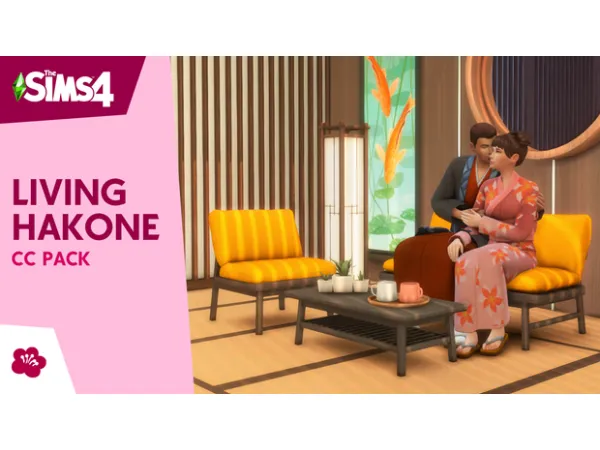Maxis Match Living Hakone Stuff Pack by SIXAM CC - The Sims 4 Custom Content