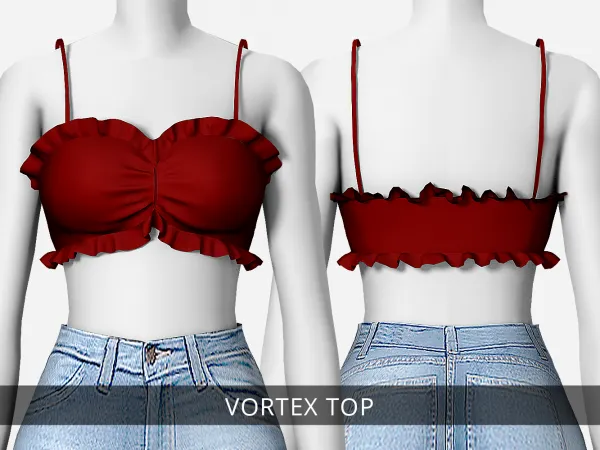 Alpha Vortex Top by iconic - The Sims 4 Custom Content