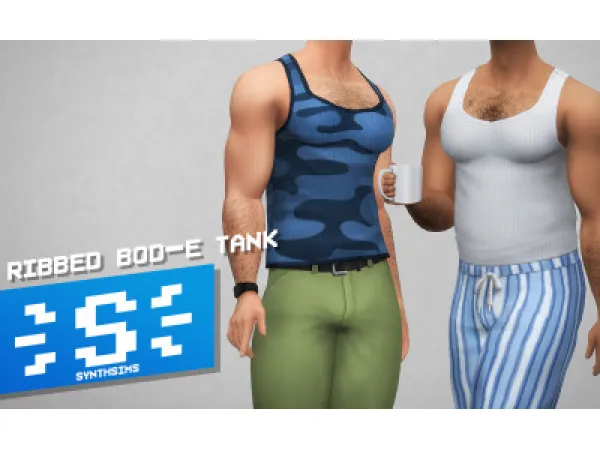 Maxis Match RIBBED BOD E TANK by simsfinds - The Sims 4 Custom Content