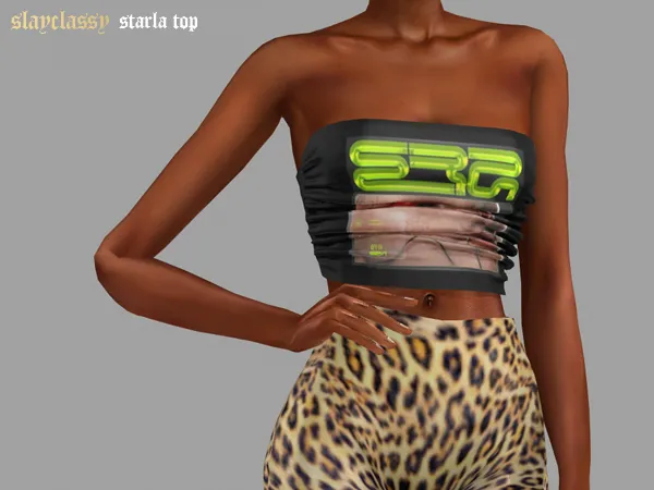 Alpha SC120 Starla Top by slayclassy - The Sims 4 Custom Content