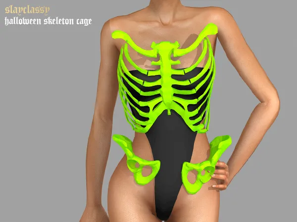 Alpha SC121 Skeleton Cage by slayclassy - The Sims 4 Custom Content