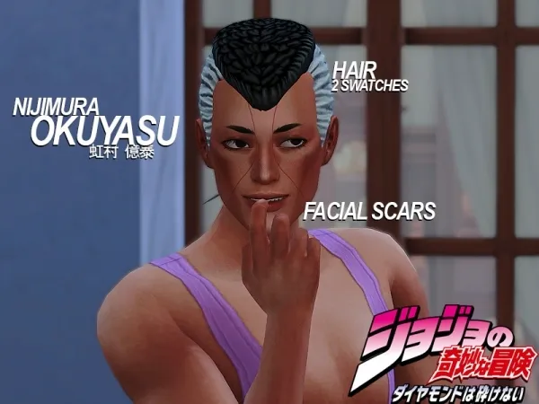 Maxis Match JJBA Okuyasu by simsfinds - The Sims 4 Custom Content