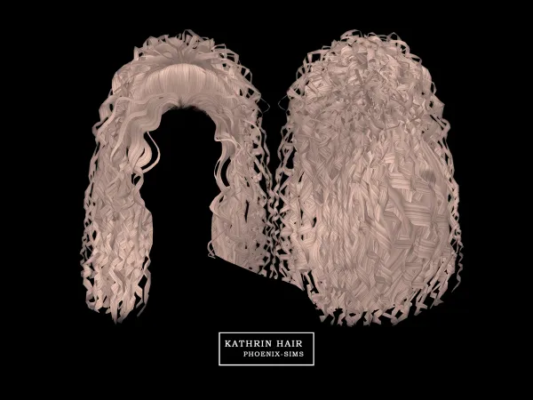 Alpha Kathrin Hair by phoenixsims4 - The Sims 4 Custom Content