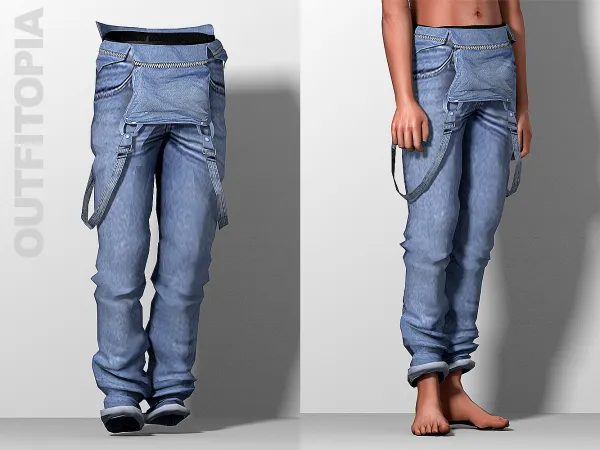 Alpha OUTFITOPIA Eastside Pant Male by outfitopia - The Sims 4 Custom Content